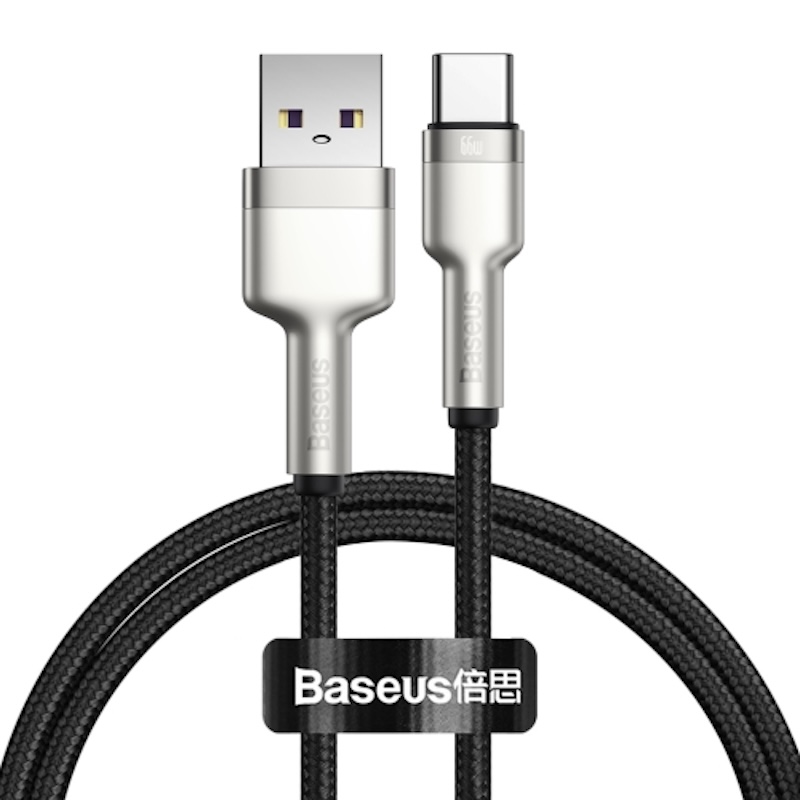 Laptop, Tablete & Telefoane - Cablu Baseus Cafule Metal USB USB-C 66W 1m negru