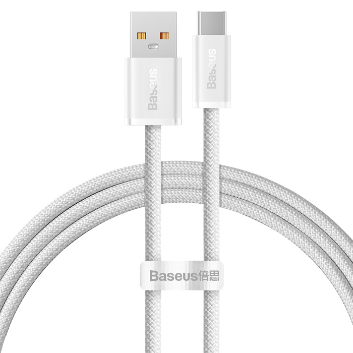 Laptop, Tablete & Telefoane - Cablu Baseus Dynamic Fast Charge USB USB-C 100W 1m, Alb