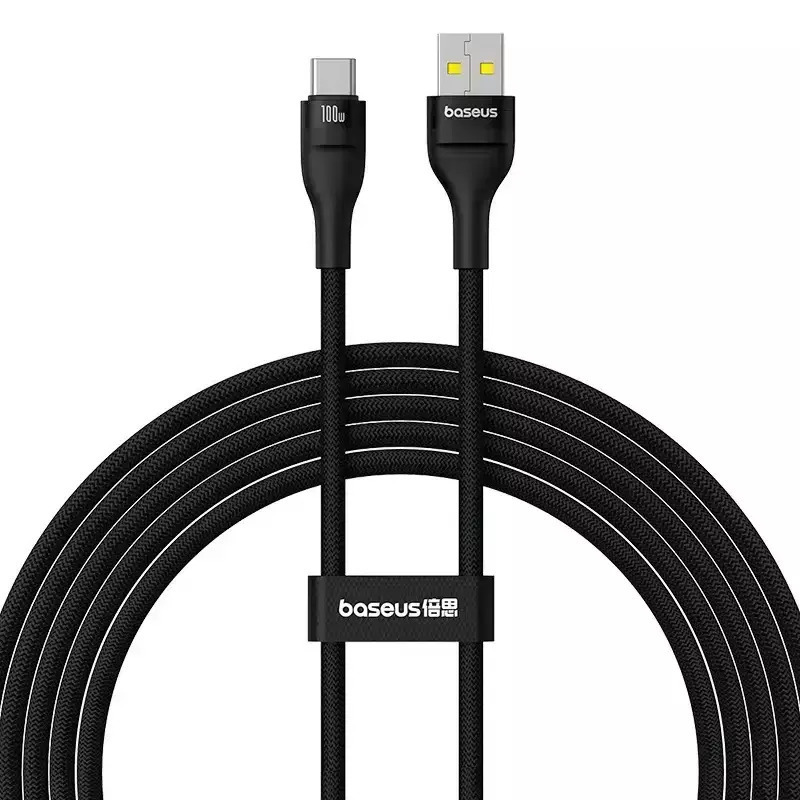Laptop, Tablete & Telefoane - Cablu Baseus Flash 2 USB-A USB-C 100W 2M Negru