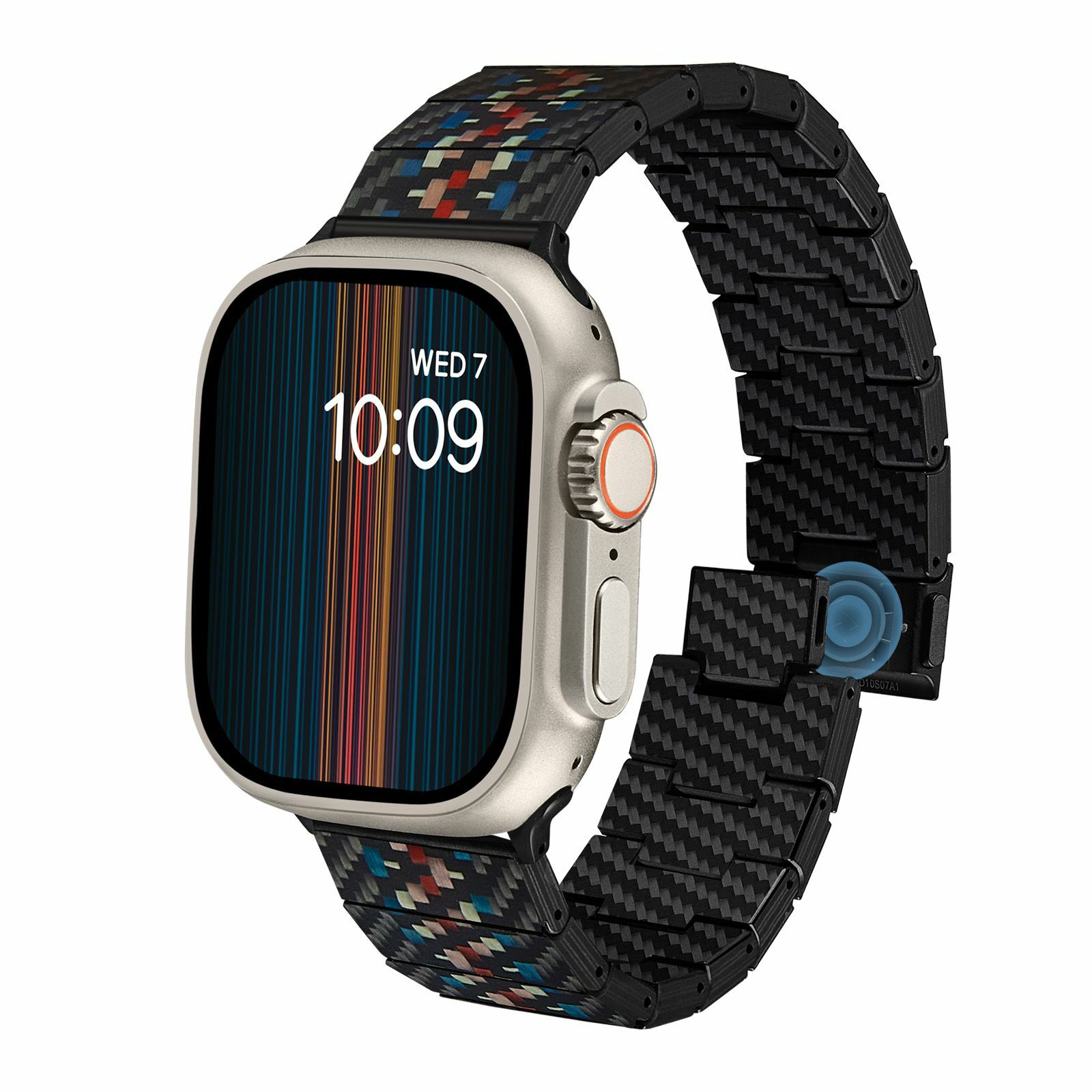Laptop, Tablete & Telefoane - Curea Pitaka Carbon Fiber pentru Apple Watch seriile 1-9/SE /Ultra, Rhapsody