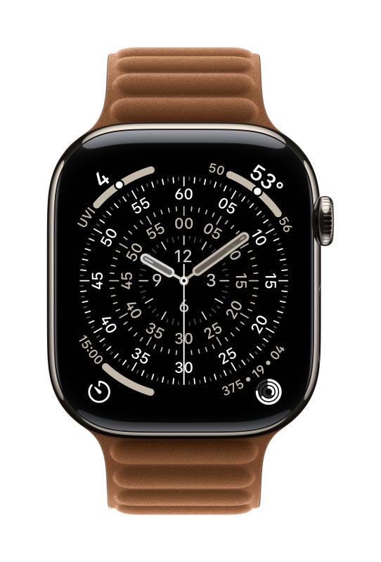 Laptop, Tablete & Telefoane - Curea pentru Apple Watch 46mm, MAGNETIC LINK CARAMEL M/L