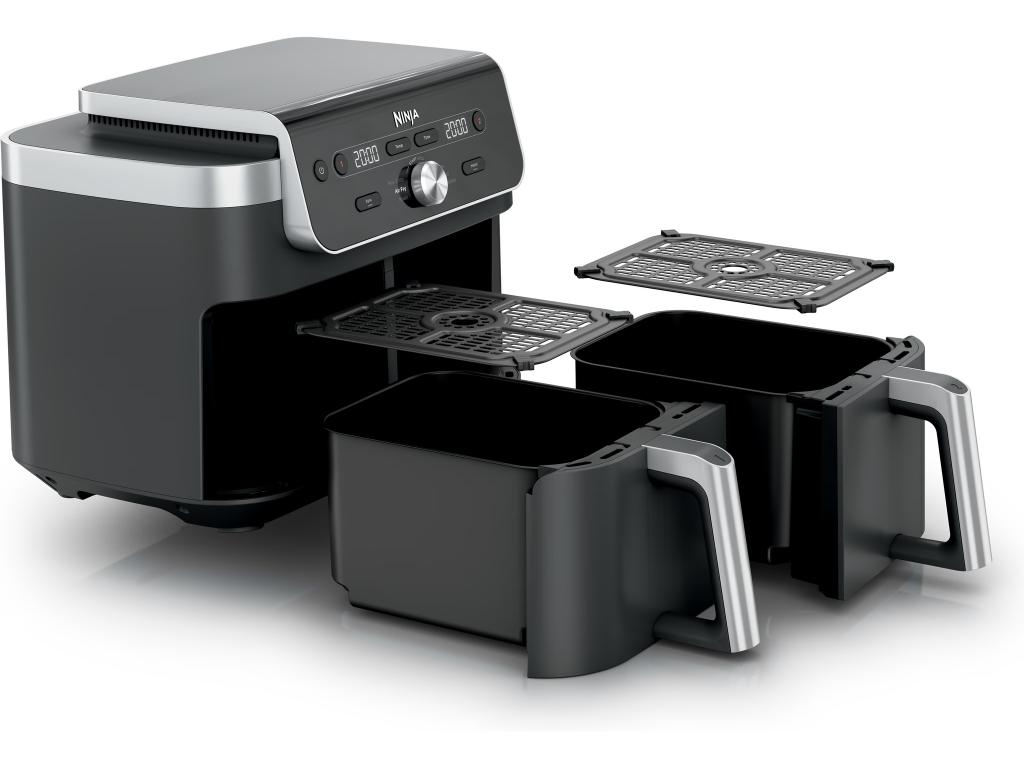 Friteuza dubla cu aer cald Ninja Airfryer DualZone DZ901EU, Gri [3]