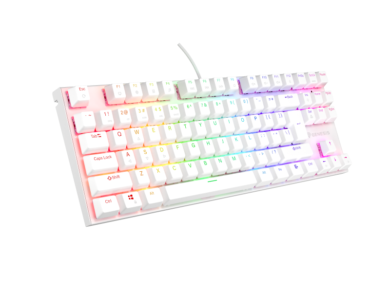 PC, Periferice & Software - Tastatura Genesis Thor 303 TKL P Alb