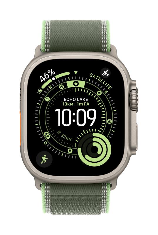 Laptop, Tablete & Telefoane - Curea pentru Apple Watch 49mm, TRAIL GN/NEON NAT TITAN M/L