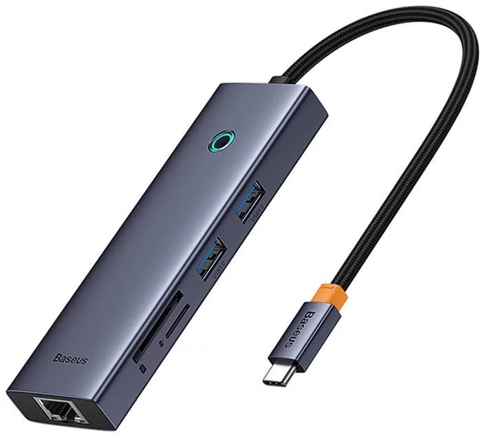 Laptop, Tablete & Telefoane - Hub Baseus UltraJoy Series 7-Porturi Docking Station USB-C Gri