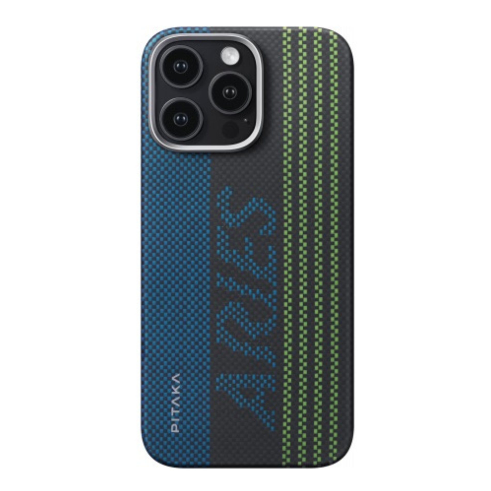 Laptop, Tablete & Telefoane - Husa de protectie Pitaka MagEZ 5 pentru iPhone 16 Pro Aries Tactile Woven, Fosforescenta