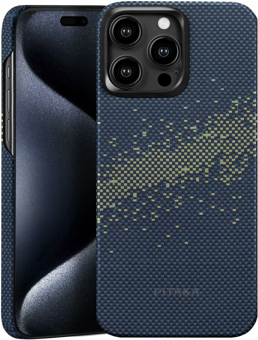 Laptop, Tablete & Telefoane - Husa de protectie Pitaka StarPeak MagEZ Case 4, 1500D, pentru iPhone 15 Pro, compatibila MagSafe, Milky Way Galaxy