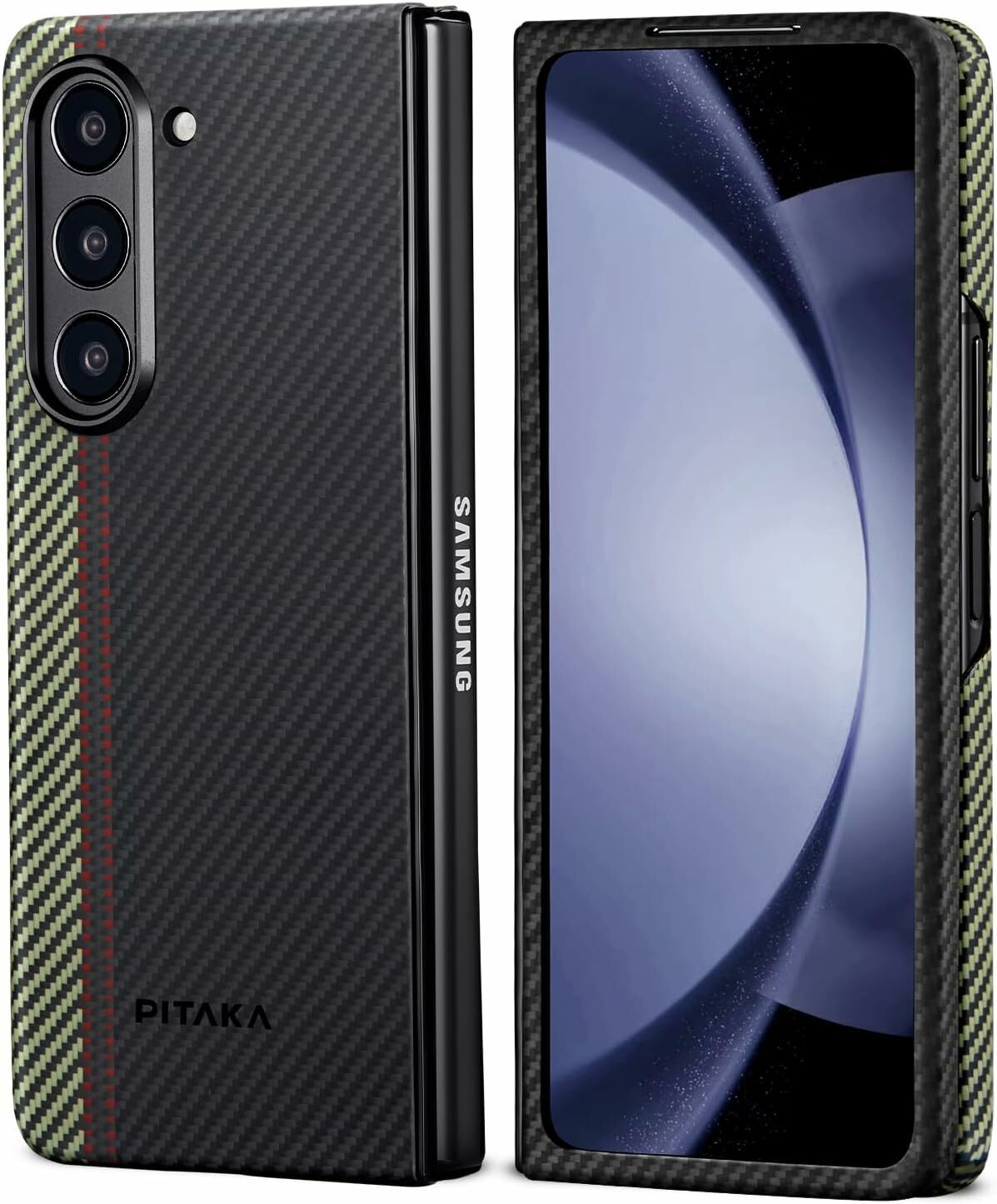 Laptop, Tablete & Telefoane - Husa Pitaka Fusion Weaving Air Case, 600D Aramida, Samsung Galaxy Z Fold5, Overture