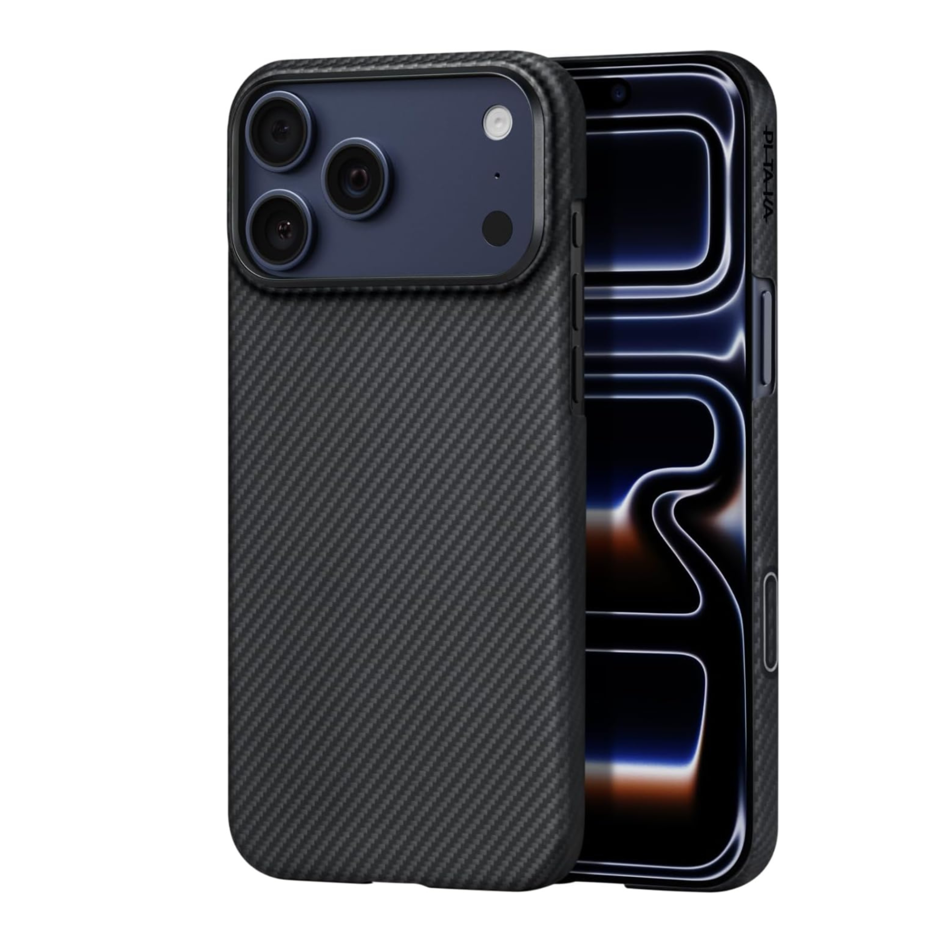 Laptop, Tablete & Telefoane - Husa Pitaka pentru iPhone 17 Pro, MagEZ 7 Pro, 600D, Ultra-Slim, Negru/Gri