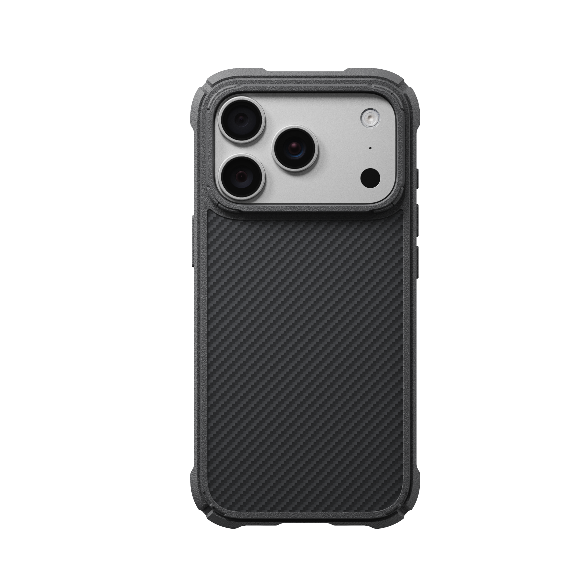 Laptop, Tablete & Telefoane - Husa Pitaka pentru iPhone 18 Pro, Cairn Case, Negru/Gri