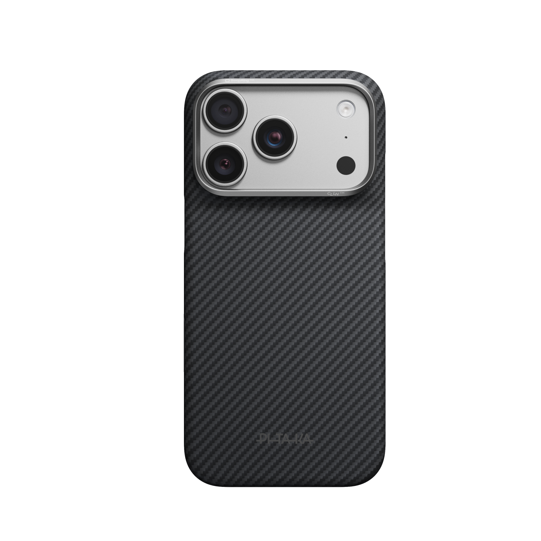 Laptop, Tablete & Telefoane - Husa Pitaka pentru iPhone 18 Pro, Edge Case, PitaTap™, Negru/Gri