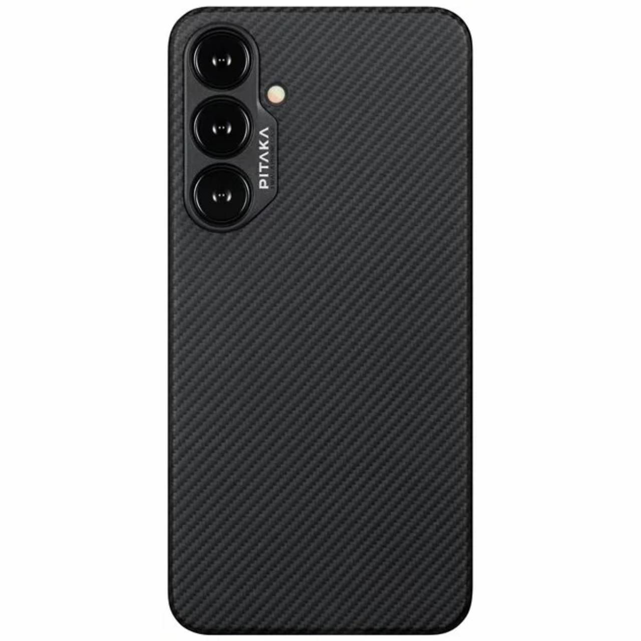 Laptop, Tablete & Telefoane - Husa Pitaka MagEZ 4, 600D Aramida, pentru Samsung Galaxy S24 Plus, MagSafe, Negru/Gri