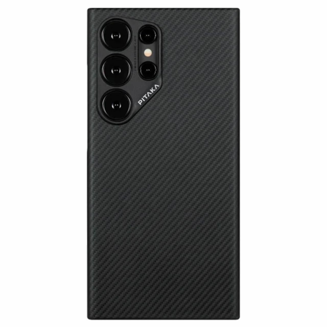 Laptop, Tablete & Telefoane - Husa Pitaka MagEZ 4, 600D Aramida, pentru Samsung Galaxy S24 Ultra, MagSafe, Negru/Gri