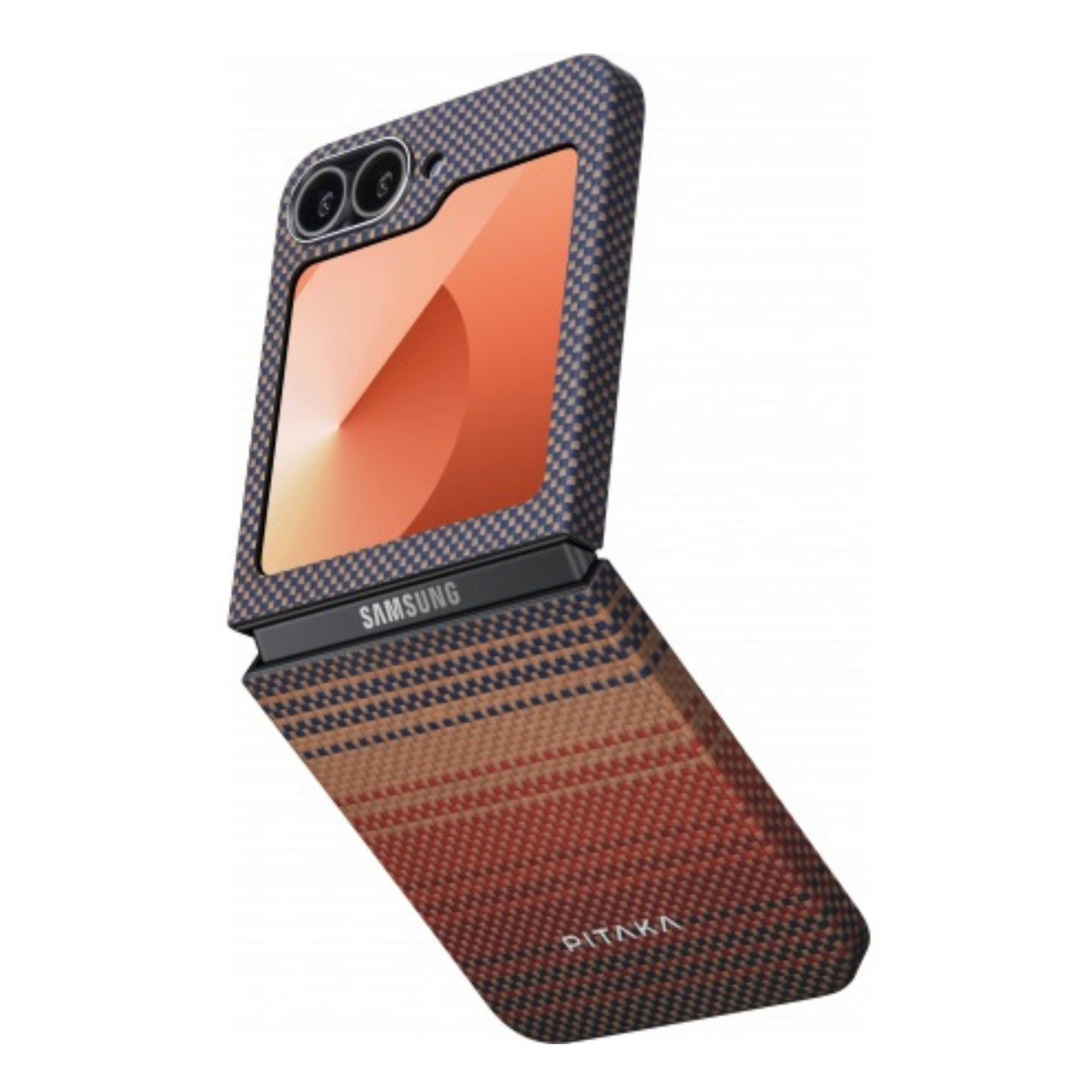 Accesorii telefoane mobile - Husa Pitaka MagEZ 5 Sunset Ultra Slim pentru Samsung Galaxy Z Flip 6, Sunset