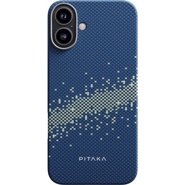 Accesorii telefoane mobile - Husa Pitaka Tactile Woven compatibila cu iPhone 16, Milky Way Galaxy
