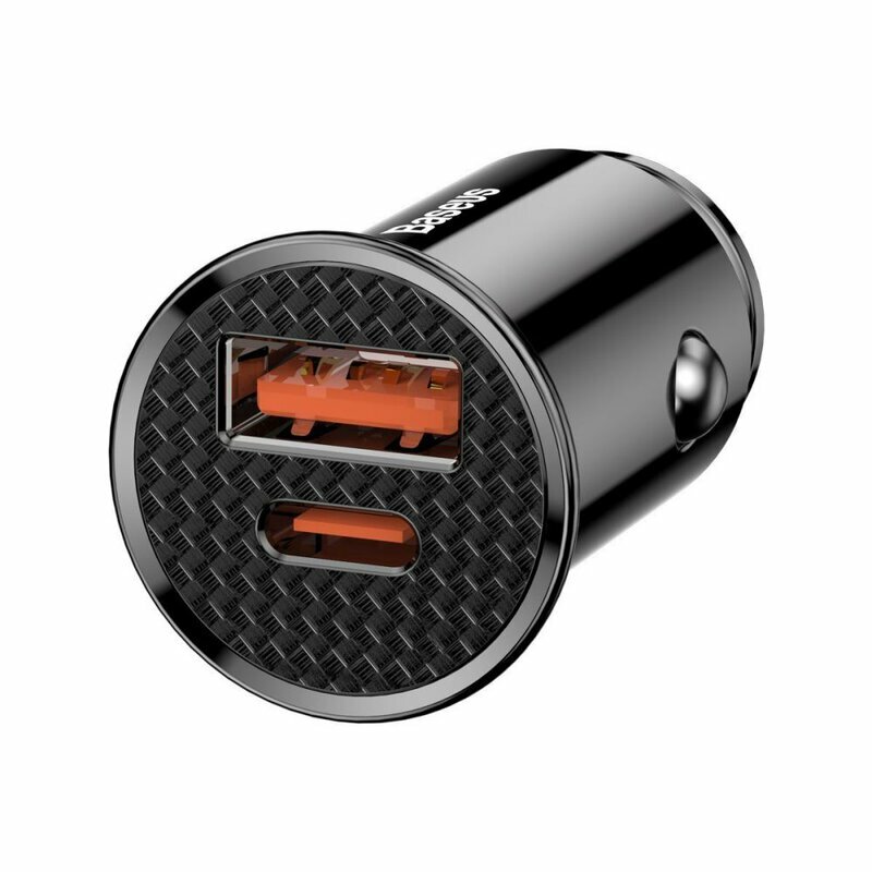 Incarcatoare retea - Incarcator Auto Baseus Circular Plastic A+C 30W  PPS negru