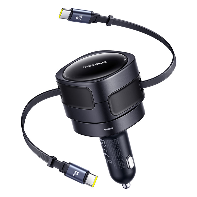 Incarcatoare retea - Incarcator Auto Baseus Enjoyment Max USB-C + USB-C 60W 3A negru