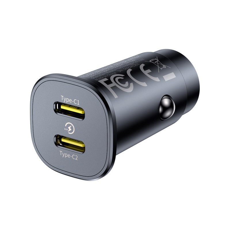 Incarcatoare retea - Incarcator Auto Baseus GoTrip DP1 30W 2xUSB-C Negru