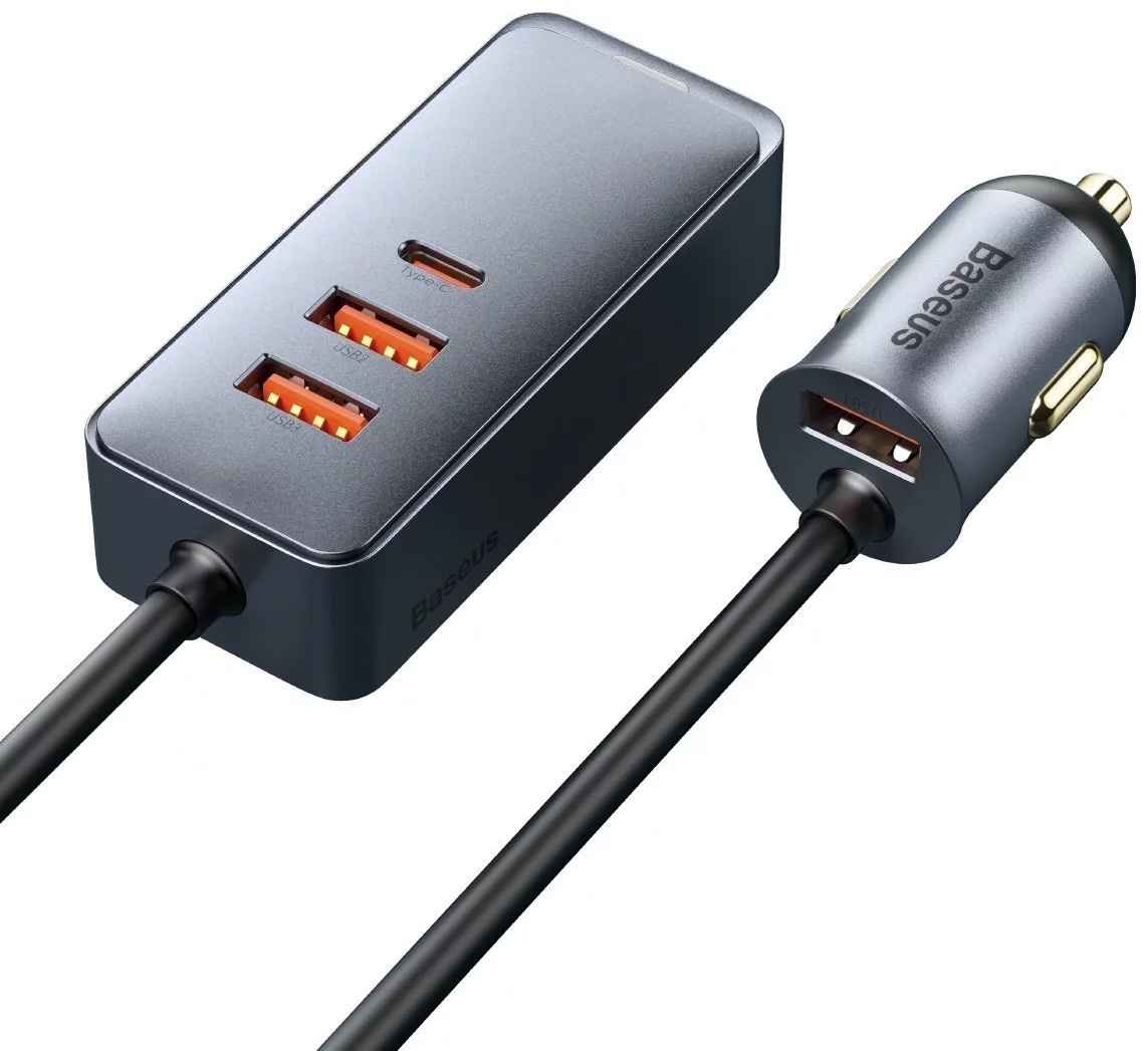 Incarcatoare retea - Incarcator Auto Baseus Share Together PPS multi-port Fast Charge 120W 3U+1C Gri