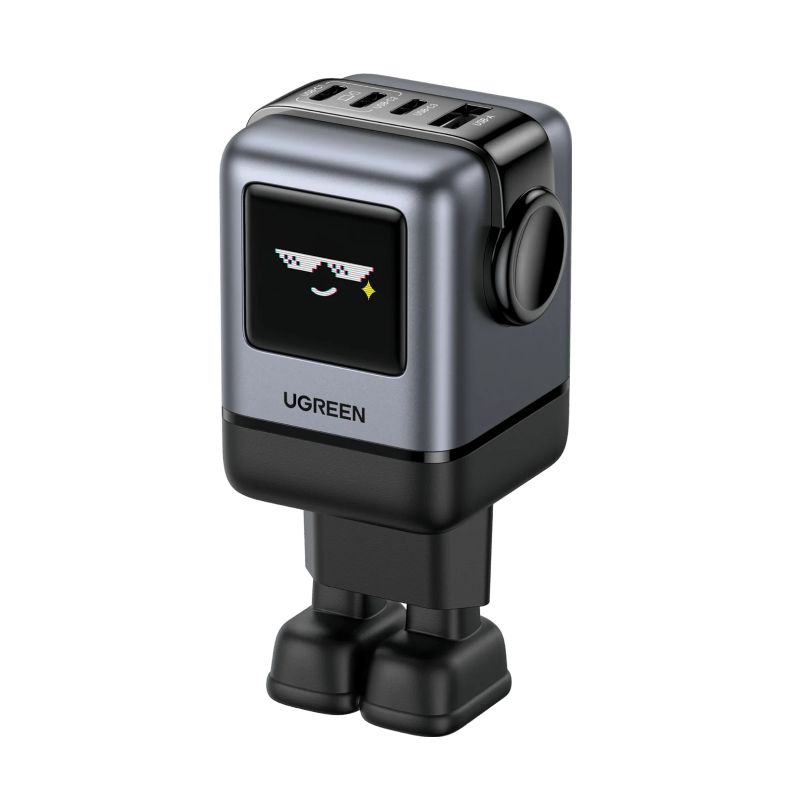 Incarcatoare retea - Incarcator de retea UGREEN Uno 100W GaN Fast Charger 1x USB-A 3x USB-C, Negru Gri