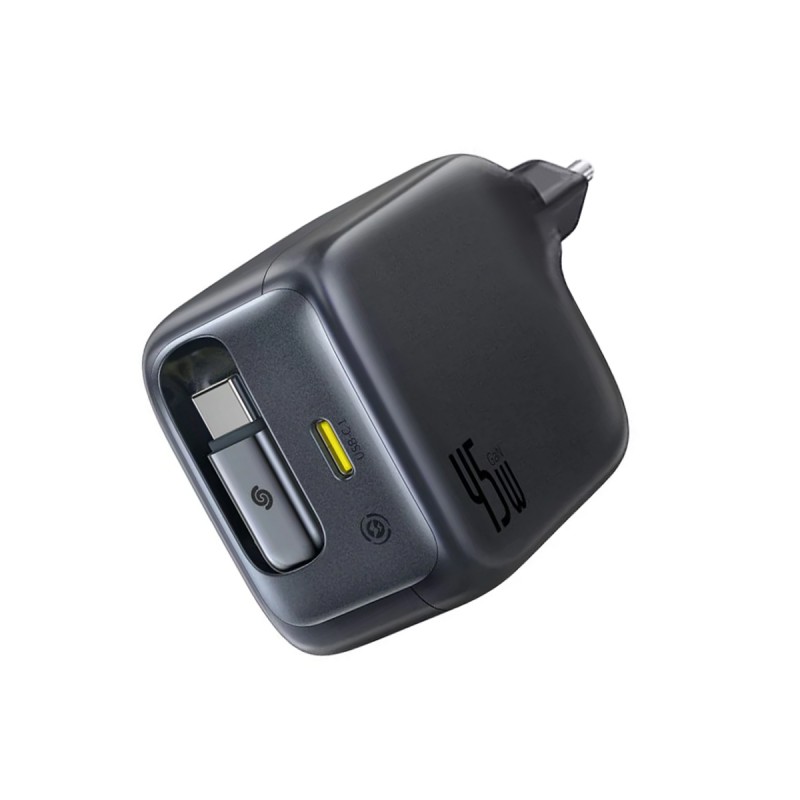 Laptop, Tablete & Telefoane - Incarcator retea Baseus EnerCore CJ11 cablu retractabil 45W Negru