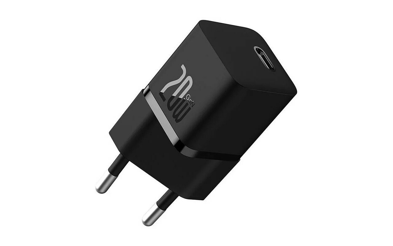 Incarcatoare retea - Incarcator retea Baseus GaN5 Fast Charge mini 1C 20W, Negru