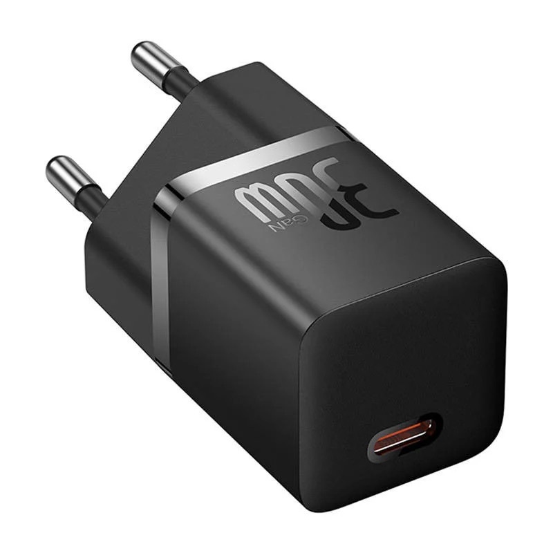 Incarcatoare retea - Incarcator retea Baseus GaN5 Fast Charge mini 1C 30W , Negru