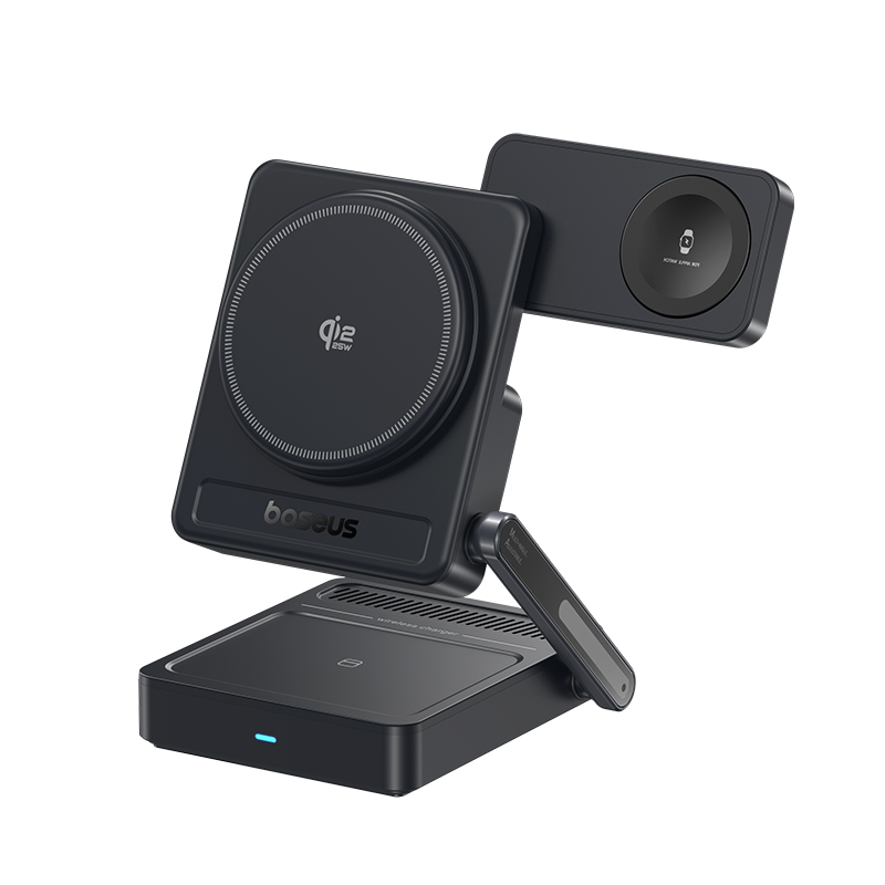 Laptop, Tablete & Telefoane - Incarcator wireless Baseus PicoGo AF21 3 in 1 Qi2.2 35W Negru