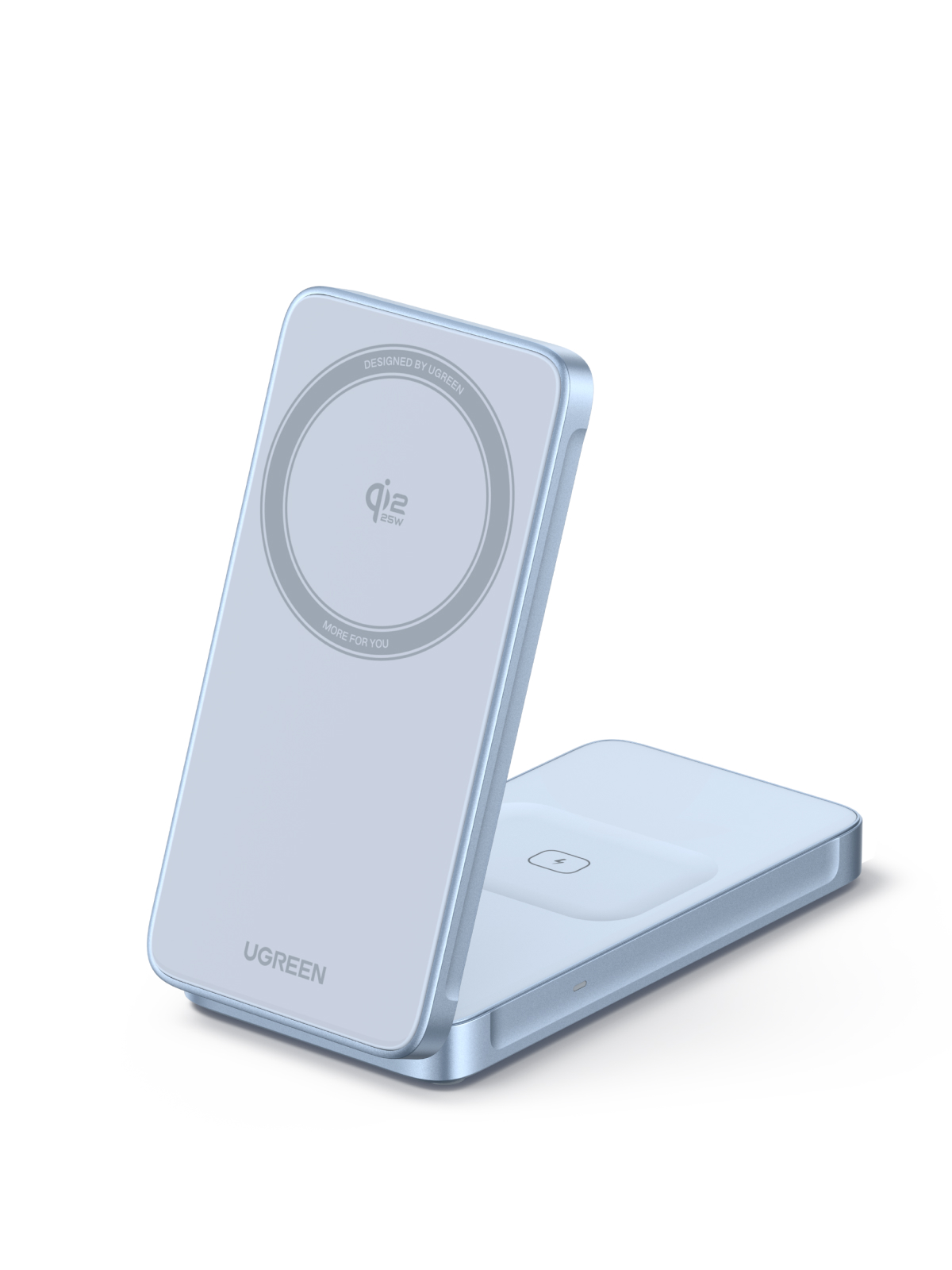 Laptop, Tablete & Telefoane - Incarcator wireless Ugreen 2 in 1 Qi2.2 25W Albastru