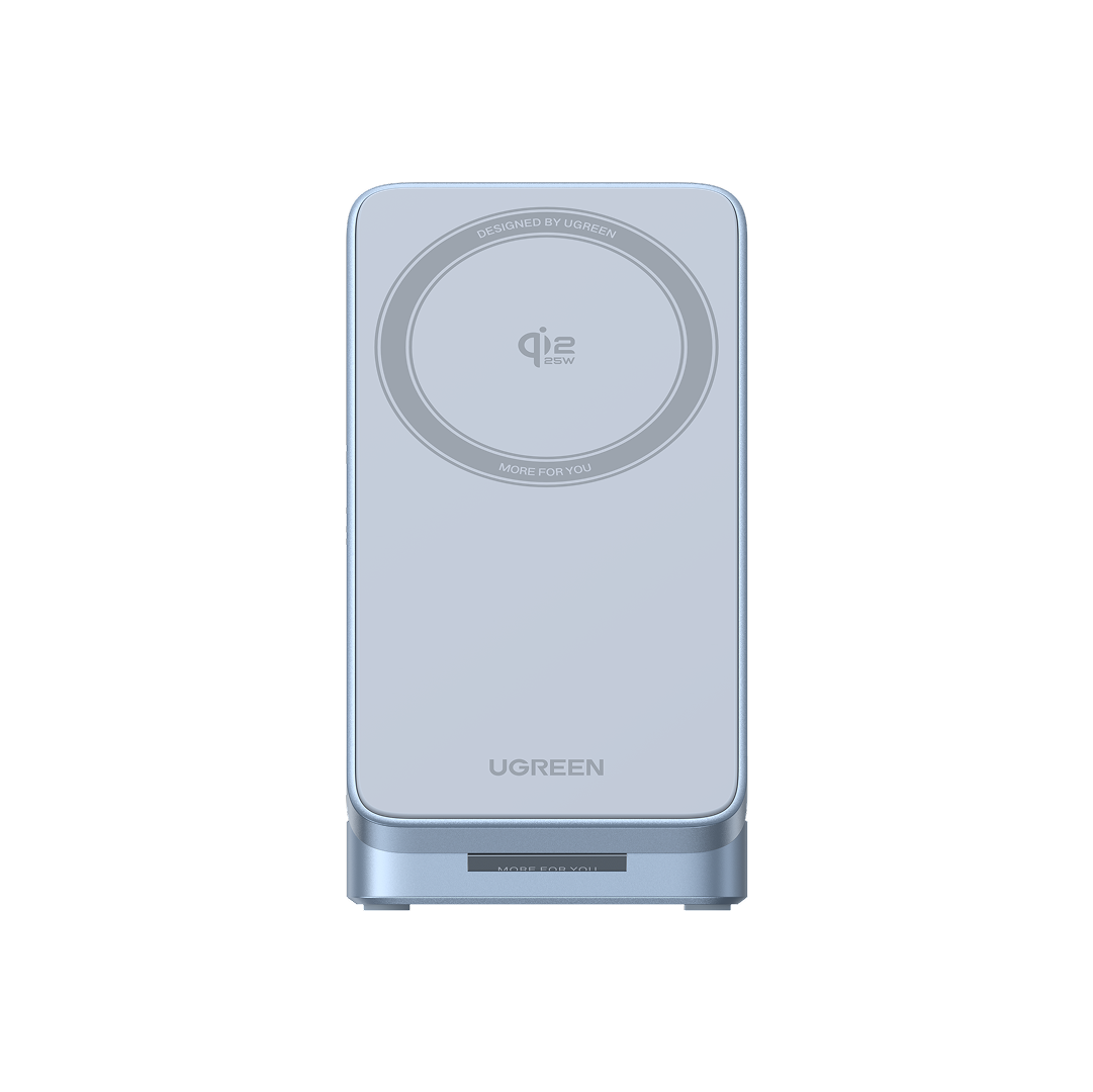 Laptop, Tablete & Telefoane - Incarcator wireless Ugreen 3 in 1 Qi2 25W Albastru