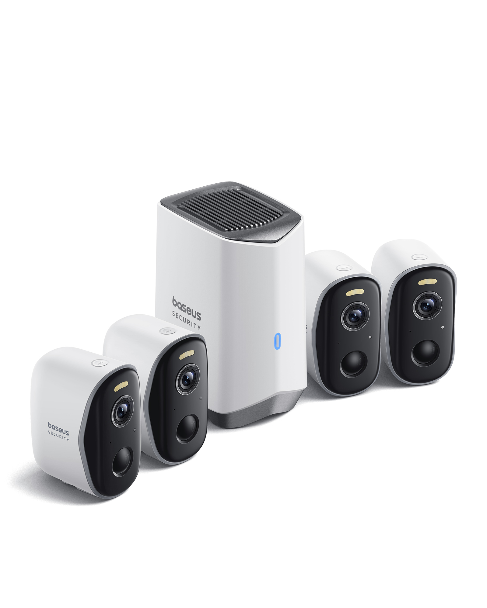 TV, Audio-Video & Foto - Kit supraveghere video wireless Baseus Security N1 Plus HomeStation + 4 camere, Alb
