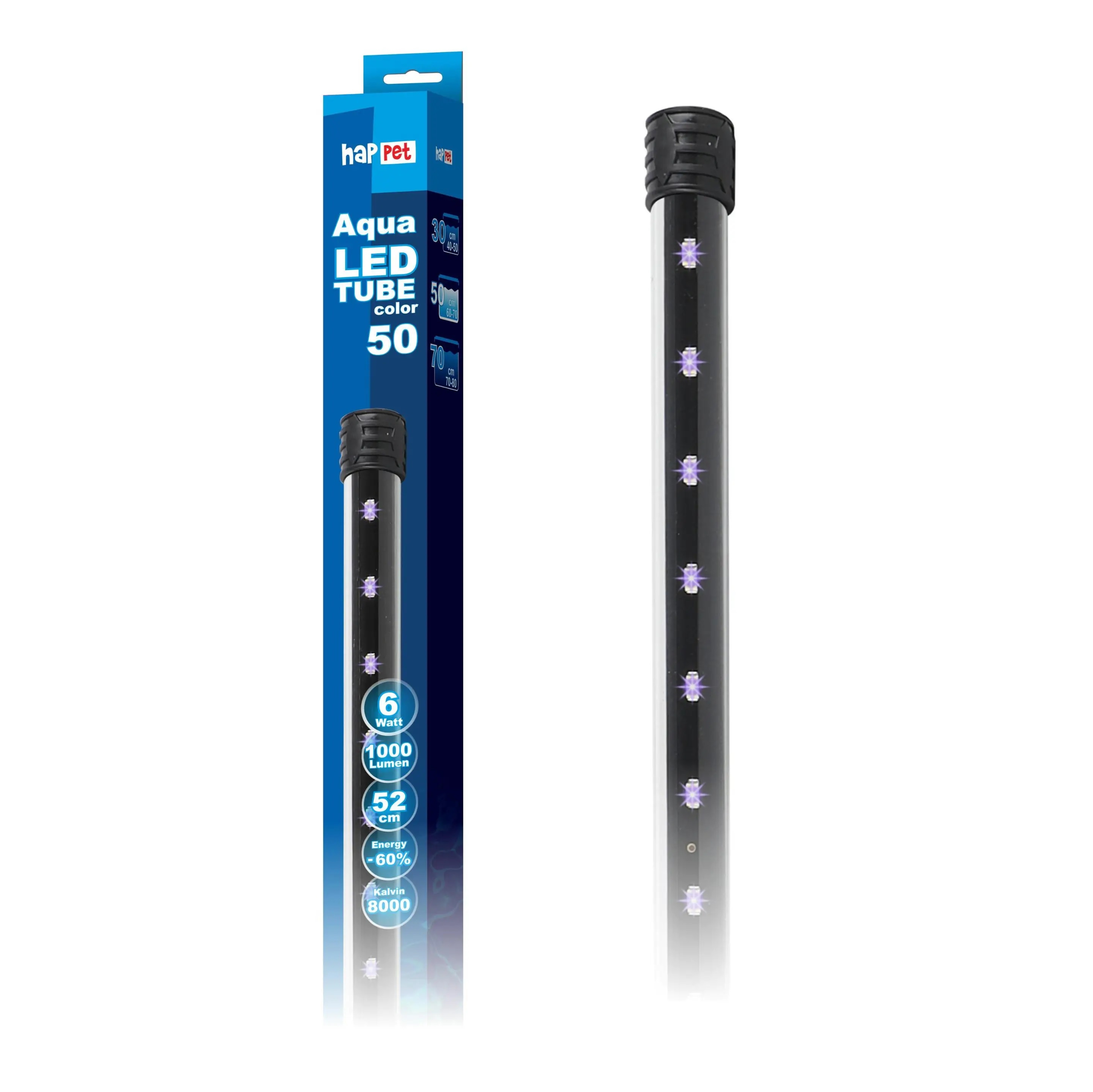 Produse iluminat acvarii - Lampa pentru Acvariu, AquaLED Tub Color, 6W/52 cm