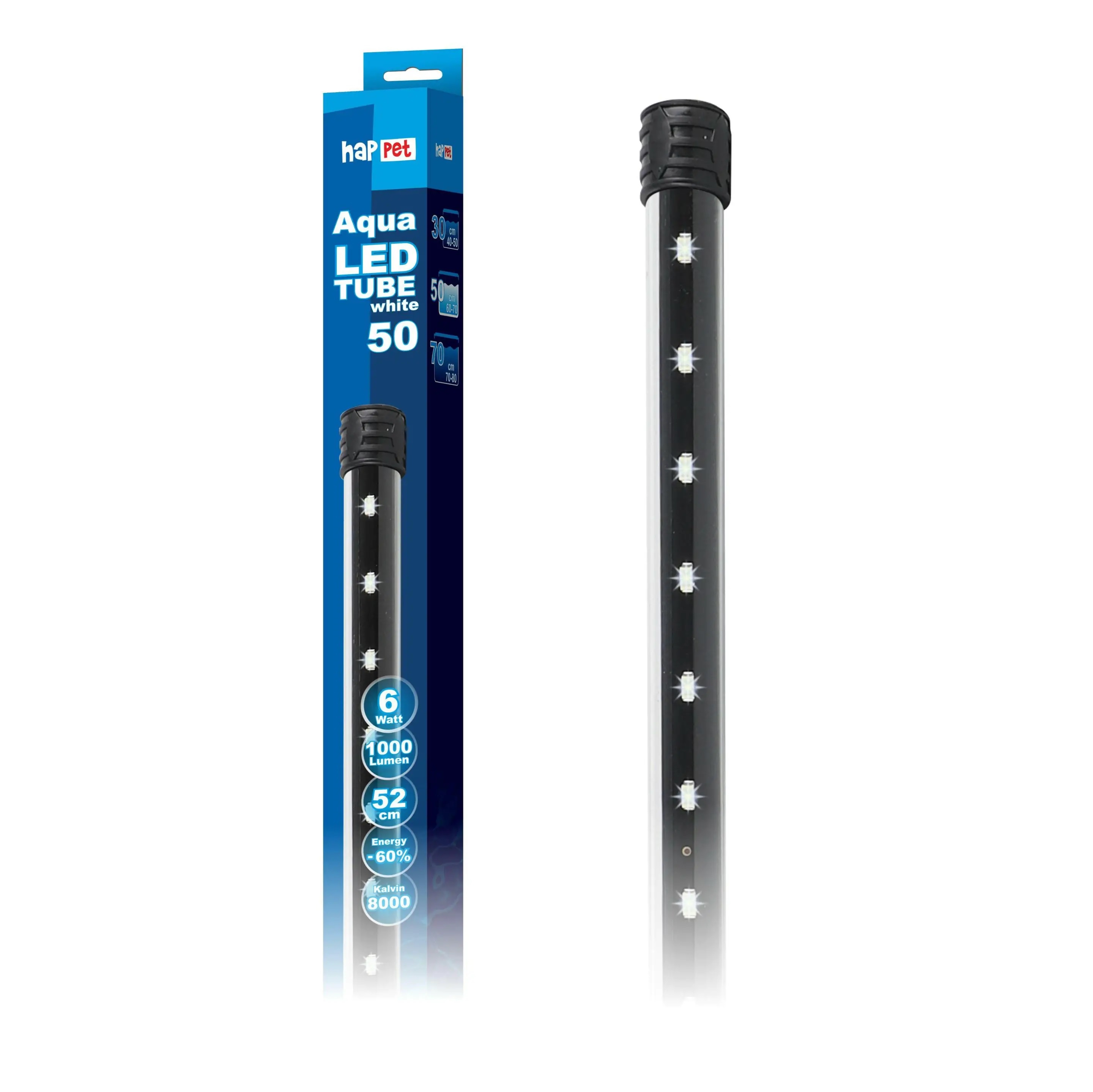 Produse iluminat acvarii - Lampa pentru Acvariu, AquaLED Tub Alb, 6W/52 cm