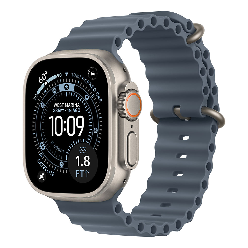 Product Image for Smartwatch Apple Watch Ultra 3, Cellular, 49mm, Natural Titanium Case, Anchor Blue Ocean Band