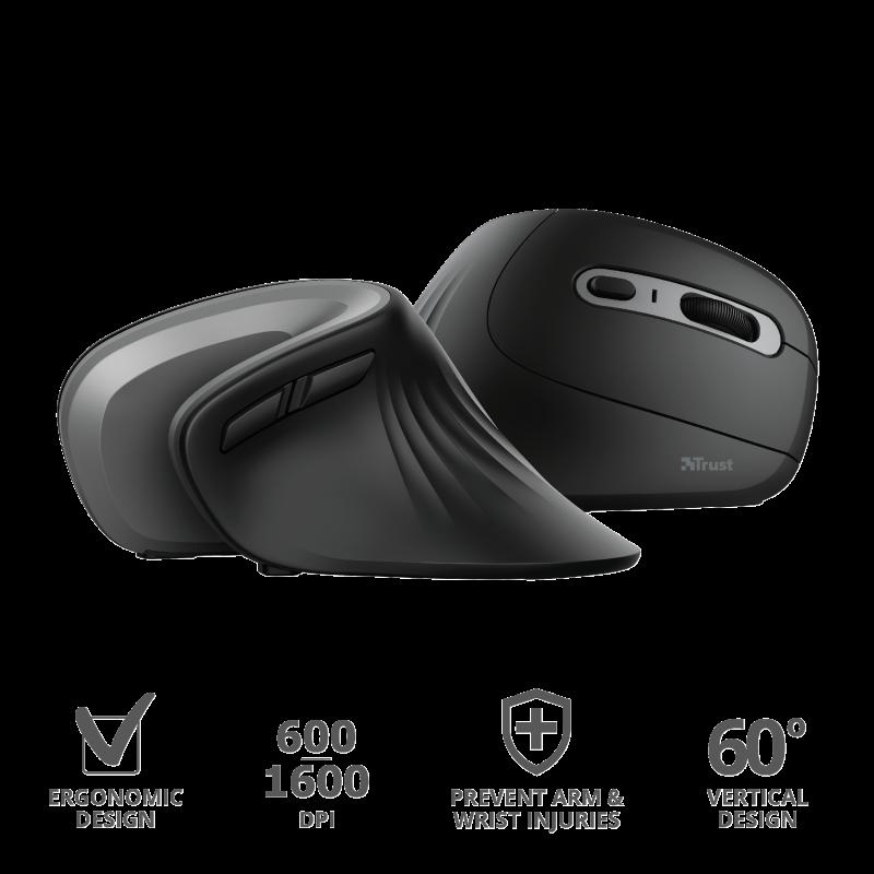 PC, Periferice & Software - Mouse Tust Verro Ergonomic, wireless