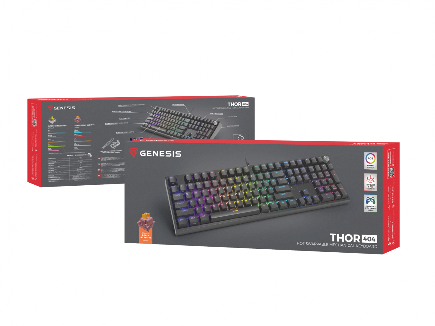 Tastatura Genesis Thor 404 P Negru [6]