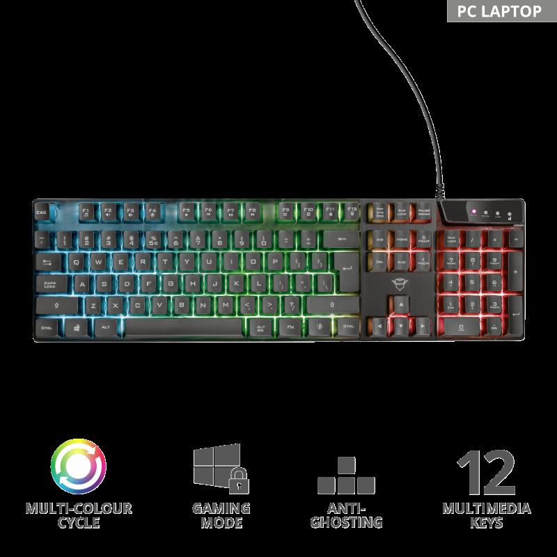 Tastatură gaming iluminată Trust GXT 835 [2]