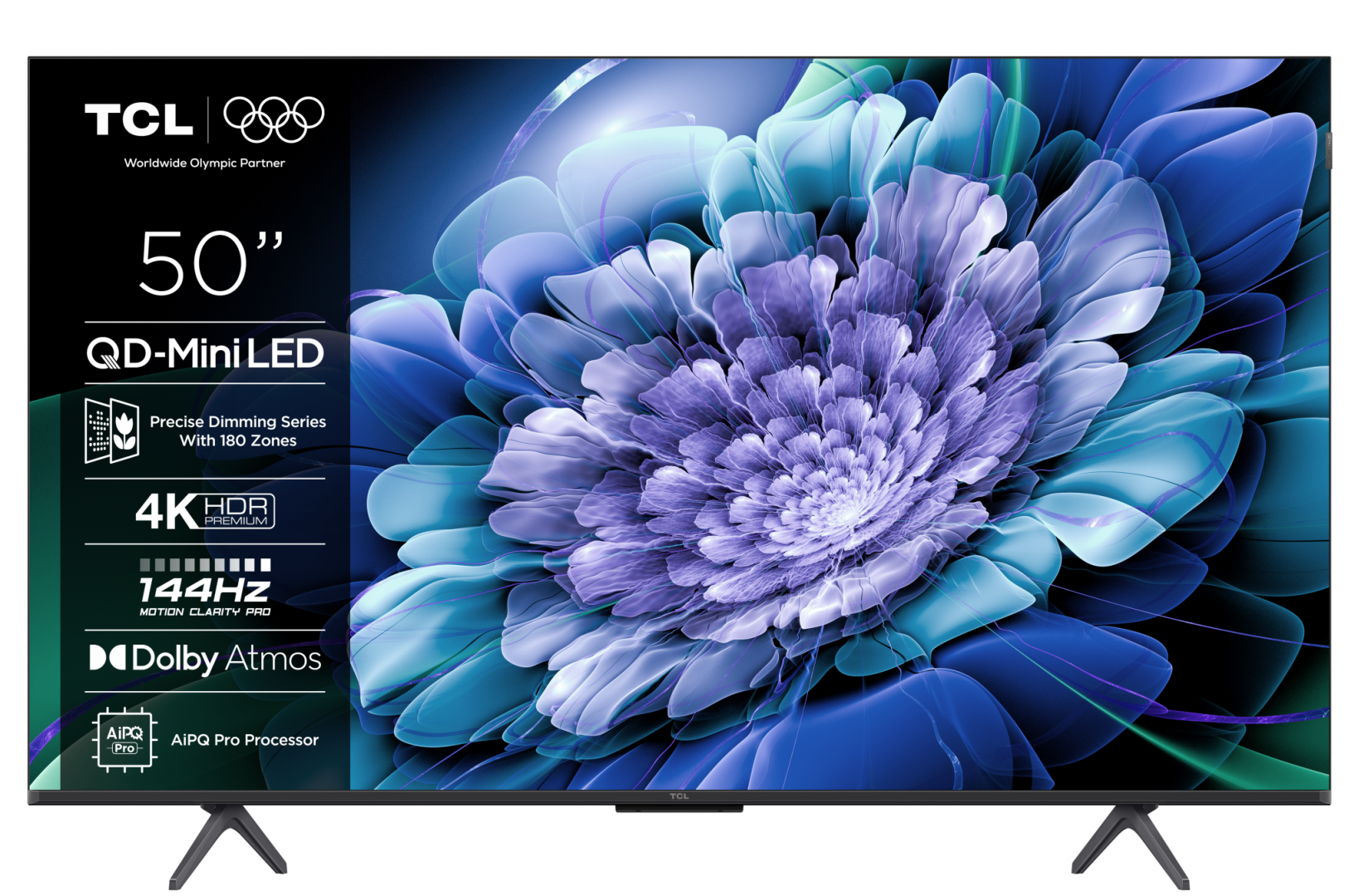 TV, Audio-Video & Foto - Televizor QD-Mini LED TCL 127 cm, 50C61K, 4K, Smart TV, WiFi, CI+, Negru