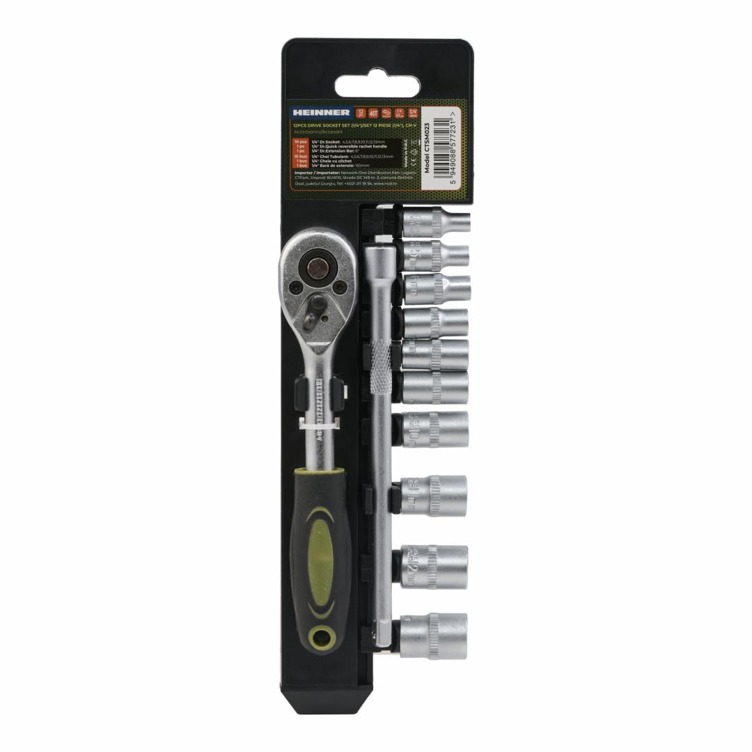 Casa, Gradina & Bricolaj - HR SET 12 PIESE 1/4"+ext. CR-V