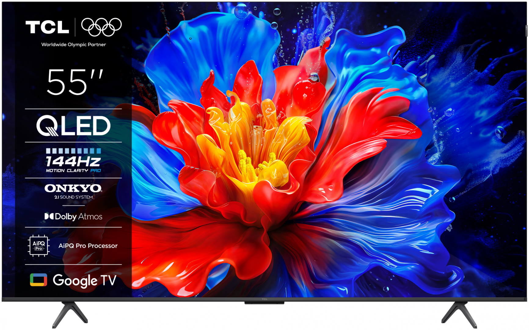 TV, Audio-Video & Foto - Televizor TCL QLED 55P8K, 139 cm, Smart Google TV, 4K, Clasa F