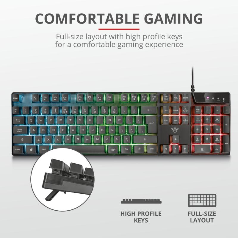 Tastatură gaming iluminată Trust GXT 835 [3]