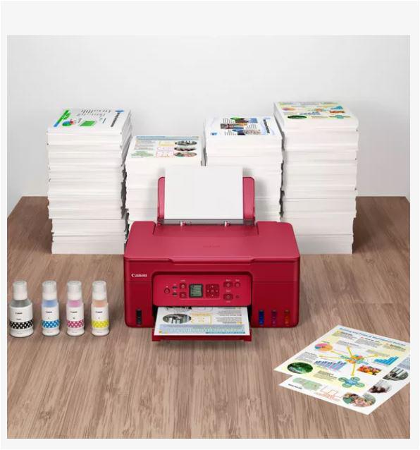 Multifunctional inkjet color CISS Canon PIXMA G3470 Rosu, dimensiune A4 [1]