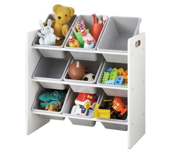 Mobilier camera copii - Raft copii depozitare cu 9 cosuri,U-Grow