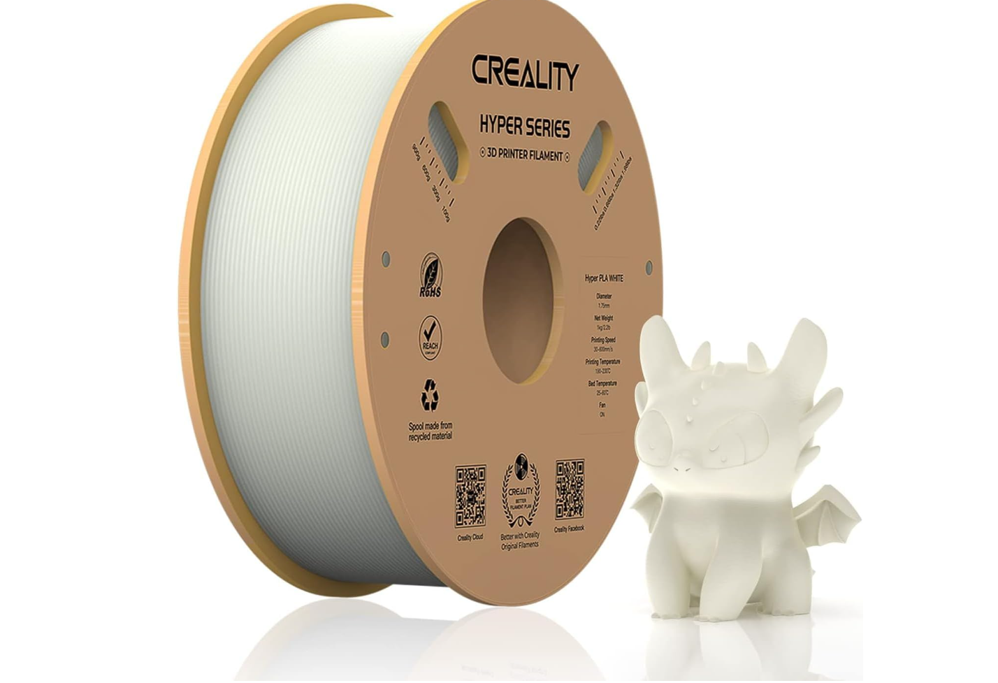 PC, Periferice & Software - CREALITY 3D FILAMENT HYPER-PLA WHITE