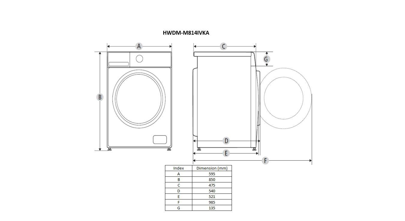 MASINA CU USCATOR HEINNER HWDM-M814IVKA [1]
