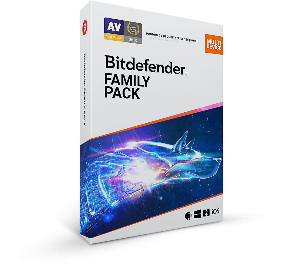 Antivirus - Antivirus Bitdefender Family Pack, 1 an, 15 dispozitive, licenta retail