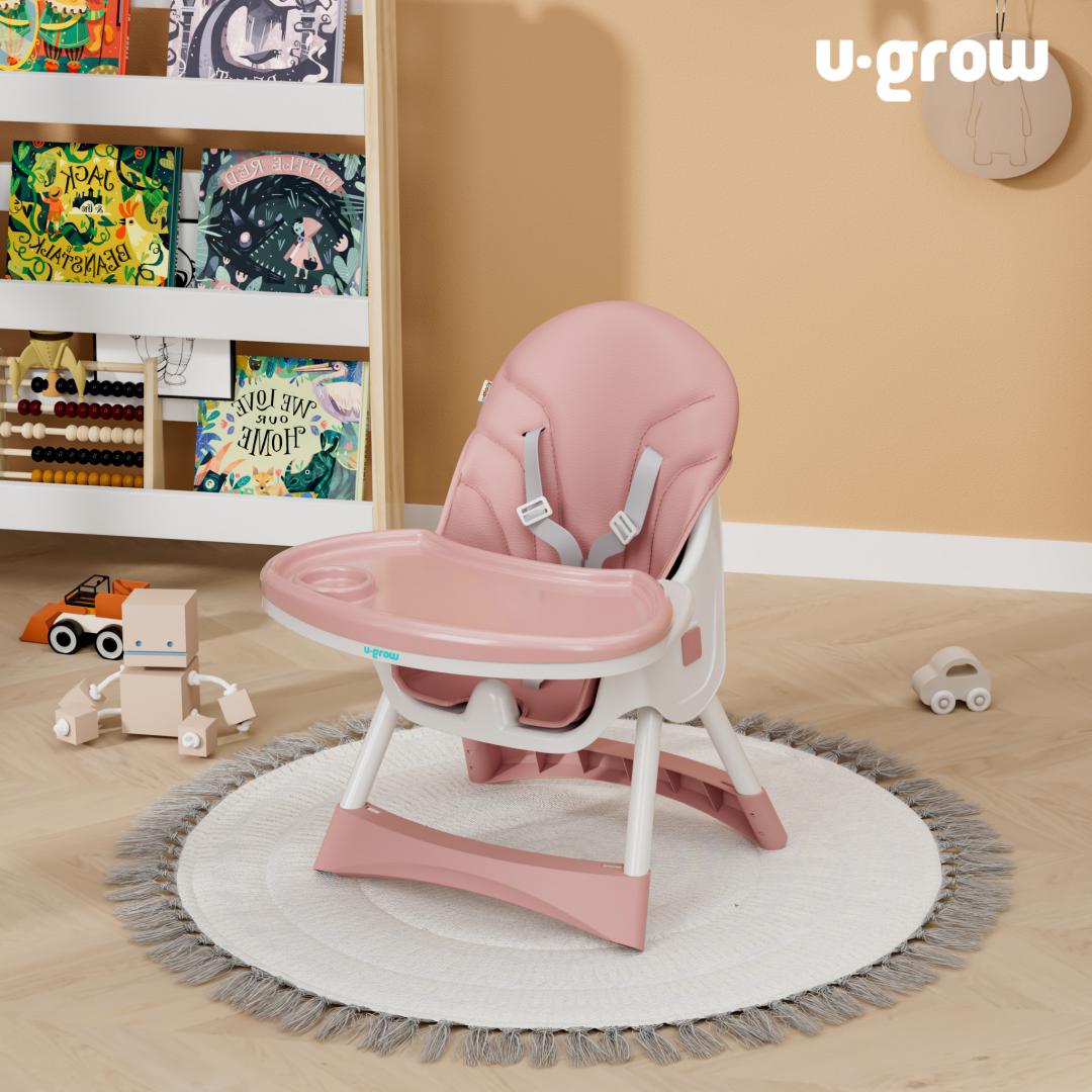 Scaun de masa2 in 1,pliabil, roz,U-Grow [5]