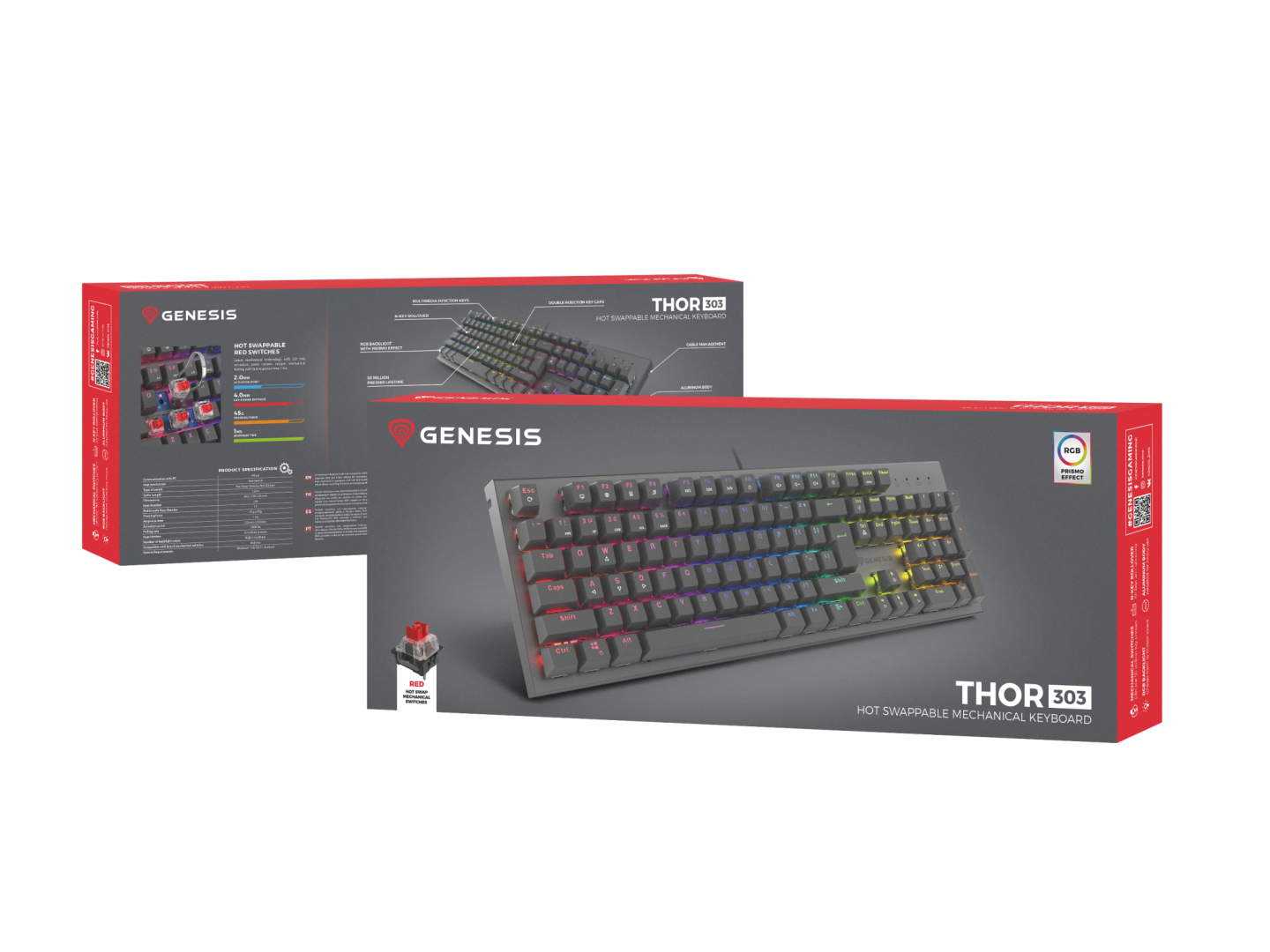 Tastatura Genesis Thor 303 R Negru [7]