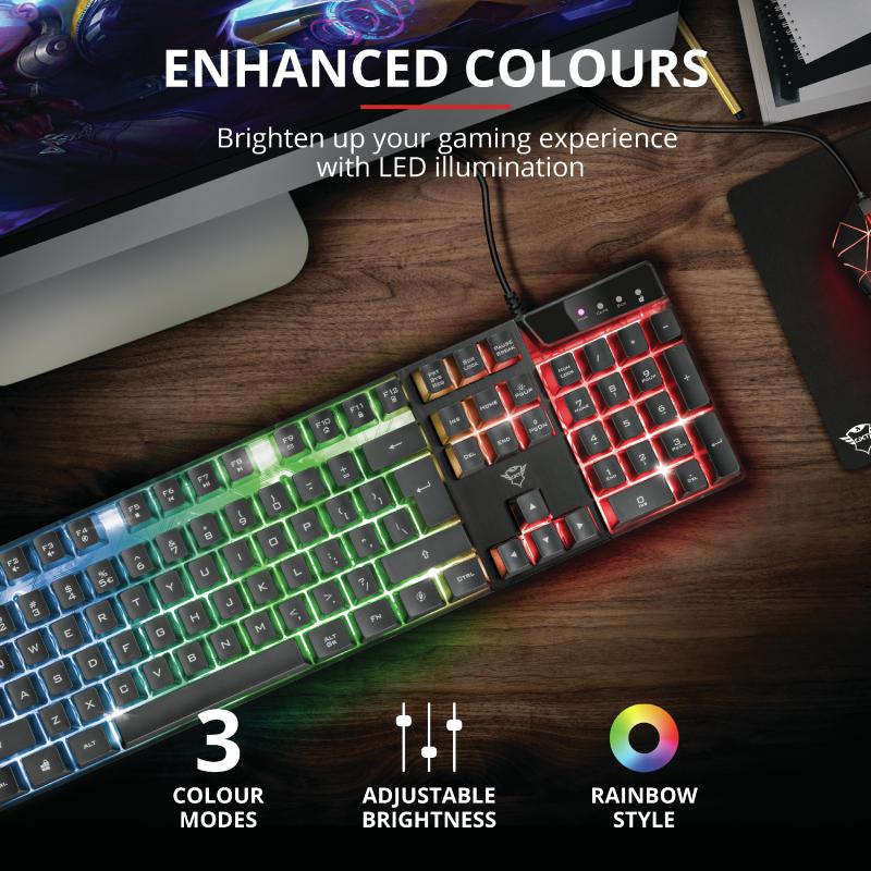 Tastatură gaming iluminată Trust GXT 835 [5]