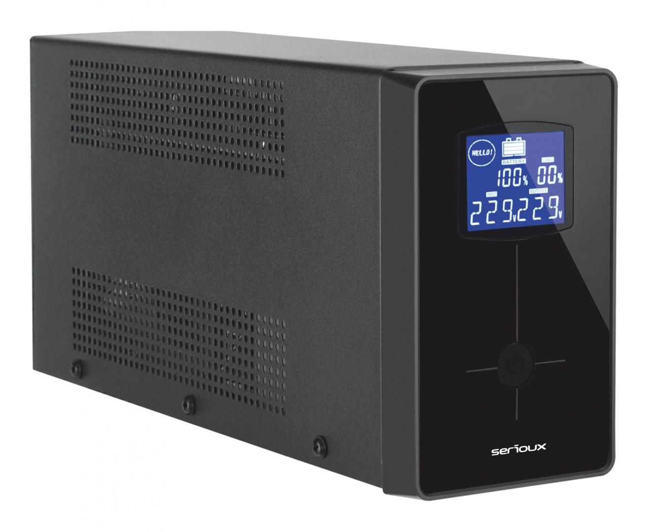 PC, Periferice & Software - UPS Serioux LCD2000LI, Line Interactive, 2000VA/1200W